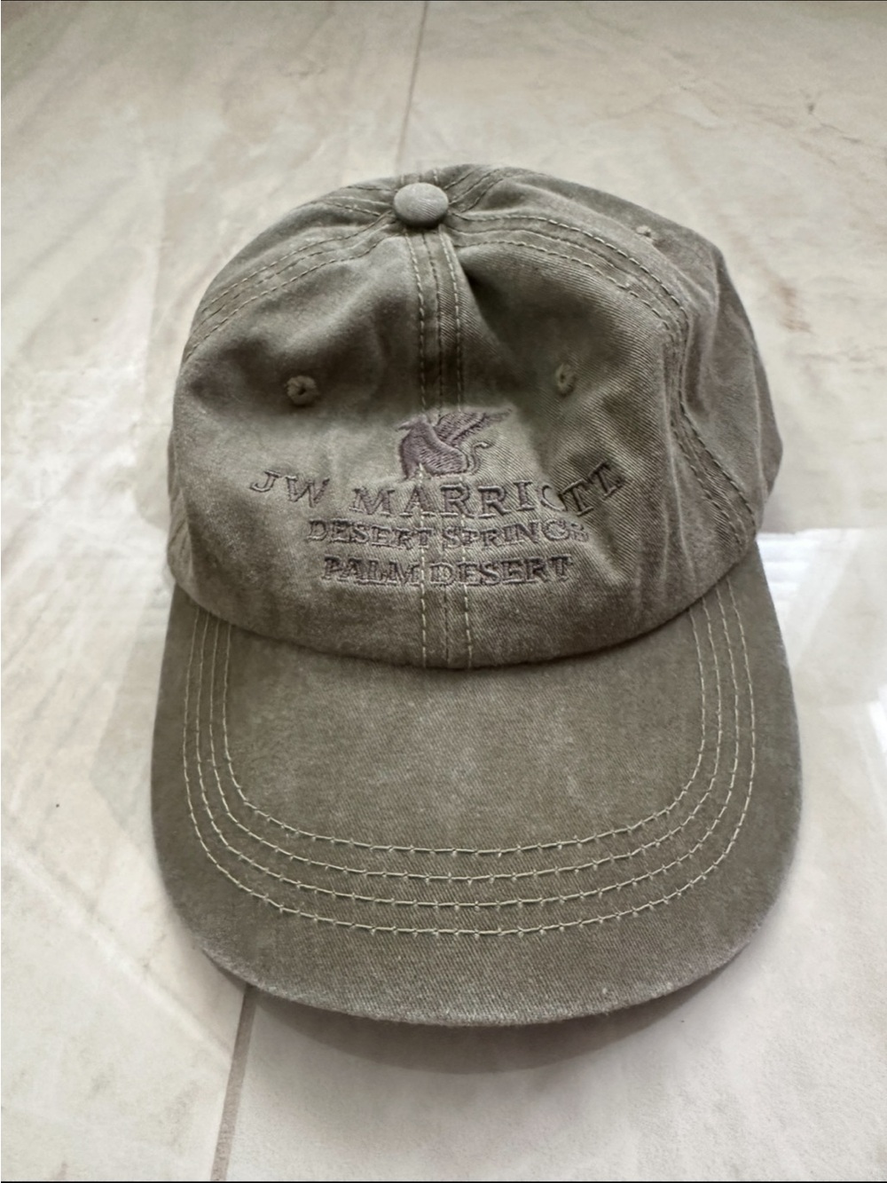 JW Marriott Desert Springs Embroidered Baseball Cap - Olive